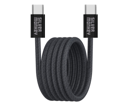 Kabel SILVER MONKEY magnetyczny USB-C 100W 2m Czarny
